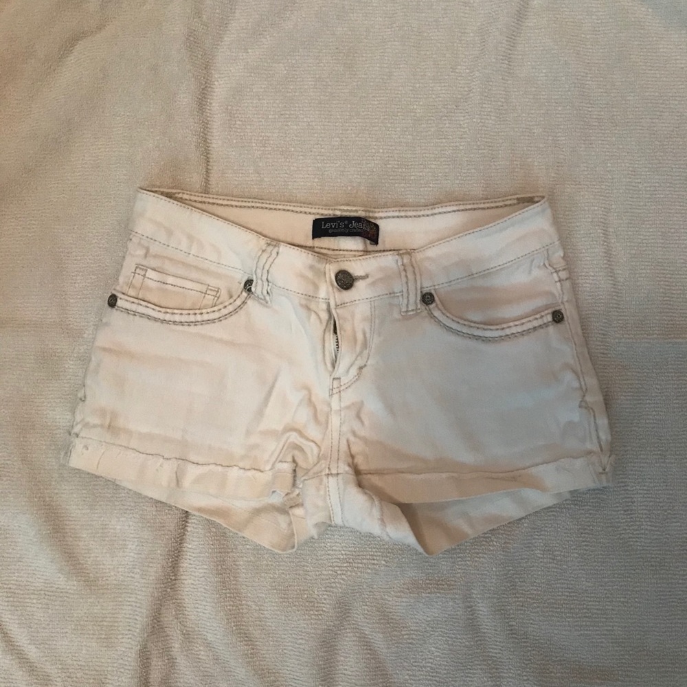 Levi’s White Jean Shorts